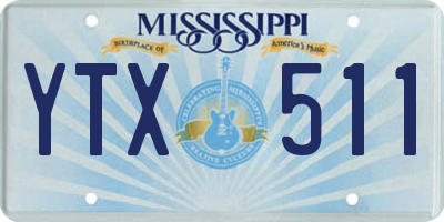 MS license plate YTX511