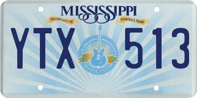 MS license plate YTX513