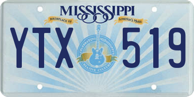 MS license plate YTX519