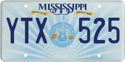 MS license plate YTX525