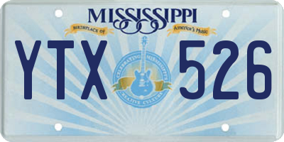 MS license plate YTX526