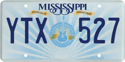 MS license plate YTX527