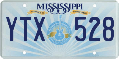 MS license plate YTX528