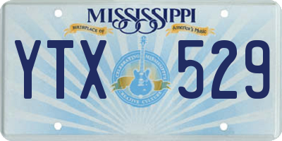 MS license plate YTX529