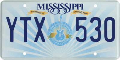 MS license plate YTX530