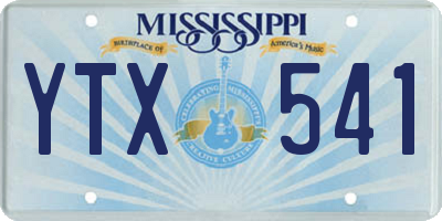 MS license plate YTX541