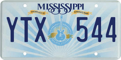 MS license plate YTX544