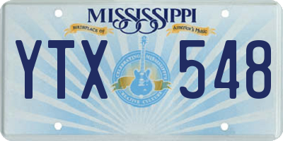 MS license plate YTX548