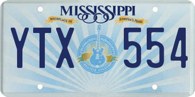 MS license plate YTX554