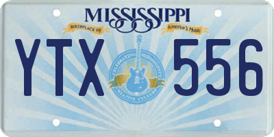 MS license plate YTX556