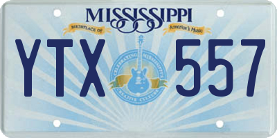 MS license plate YTX557
