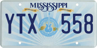 MS license plate YTX558