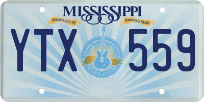 MS license plate YTX559