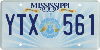 MS license plate YTX561