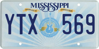 MS license plate YTX569