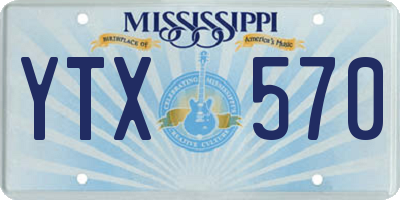 MS license plate YTX570