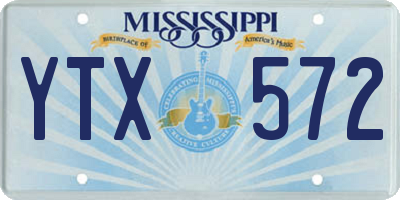 MS license plate YTX572