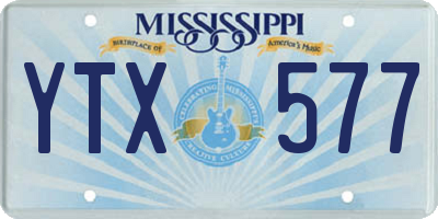 MS license plate YTX577