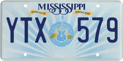 MS license plate YTX579