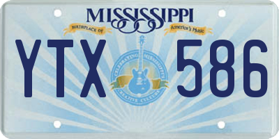 MS license plate YTX586