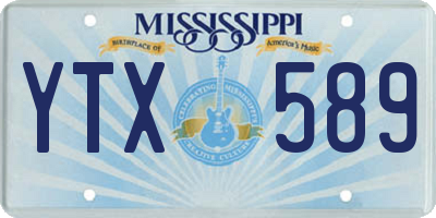 MS license plate YTX589