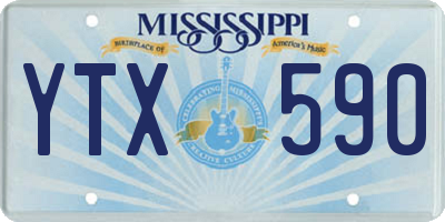 MS license plate YTX590