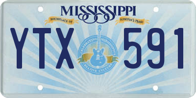 MS license plate YTX591