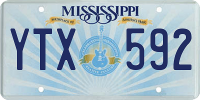 MS license plate YTX592