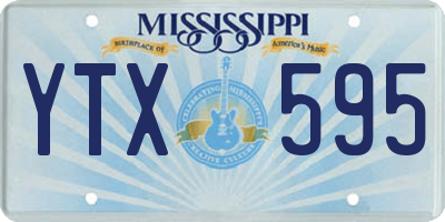 MS license plate YTX595