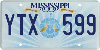 MS license plate YTX599