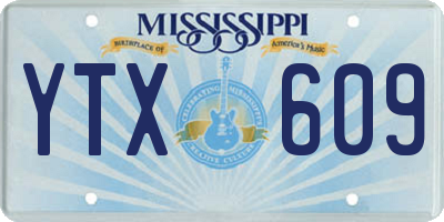 MS license plate YTX609