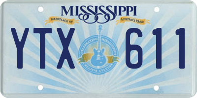 MS license plate YTX611
