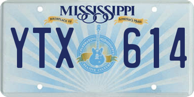 MS license plate YTX614