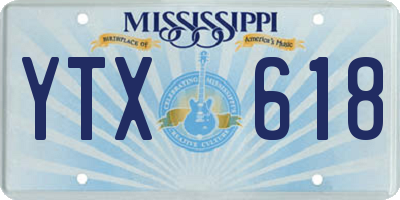 MS license plate YTX618