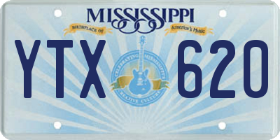 MS license plate YTX620