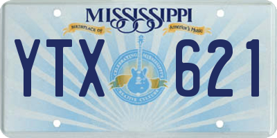 MS license plate YTX621