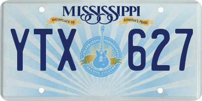 MS license plate YTX627