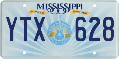 MS license plate YTX628
