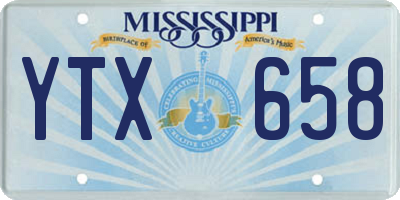 MS license plate YTX658