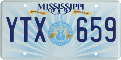 MS license plate YTX659
