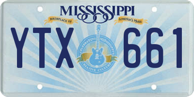 MS license plate YTX661