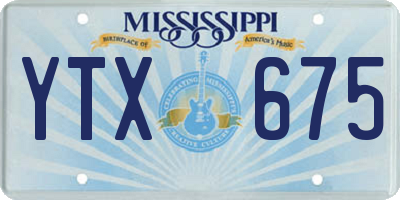 MS license plate YTX675