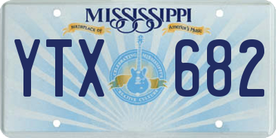 MS license plate YTX682