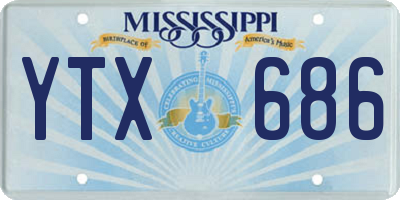 MS license plate YTX686