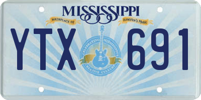 MS license plate YTX691
