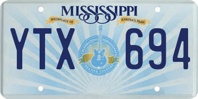 MS license plate YTX694