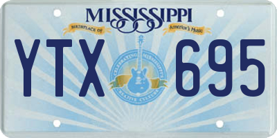 MS license plate YTX695