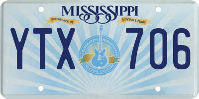 MS license plate YTX706