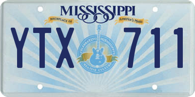 MS license plate YTX711