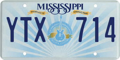 MS license plate YTX714